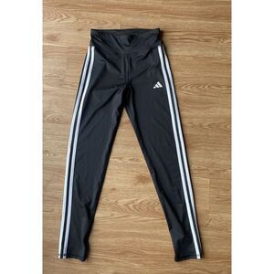 Adidas Girls Large (14) Youth Replenishment Long Tight 3-stripes  Leggings Black